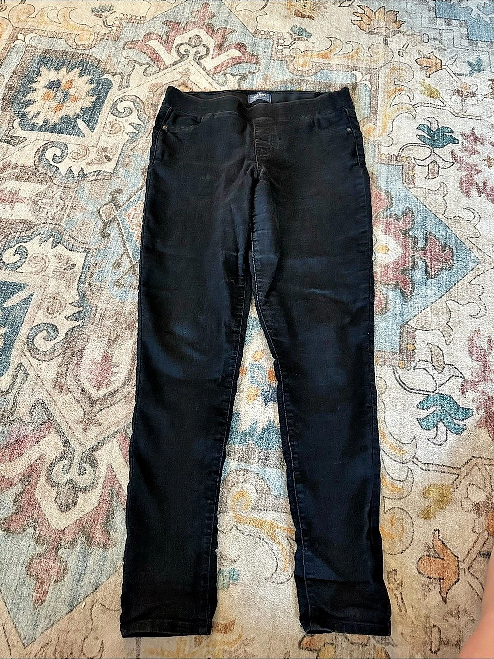 Old Navy Mid-Rise Rockstar Pull-On Jeggings Black Skinny Jeans size 14L